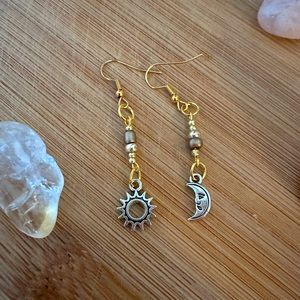 Sun and Moon Boho Earrings